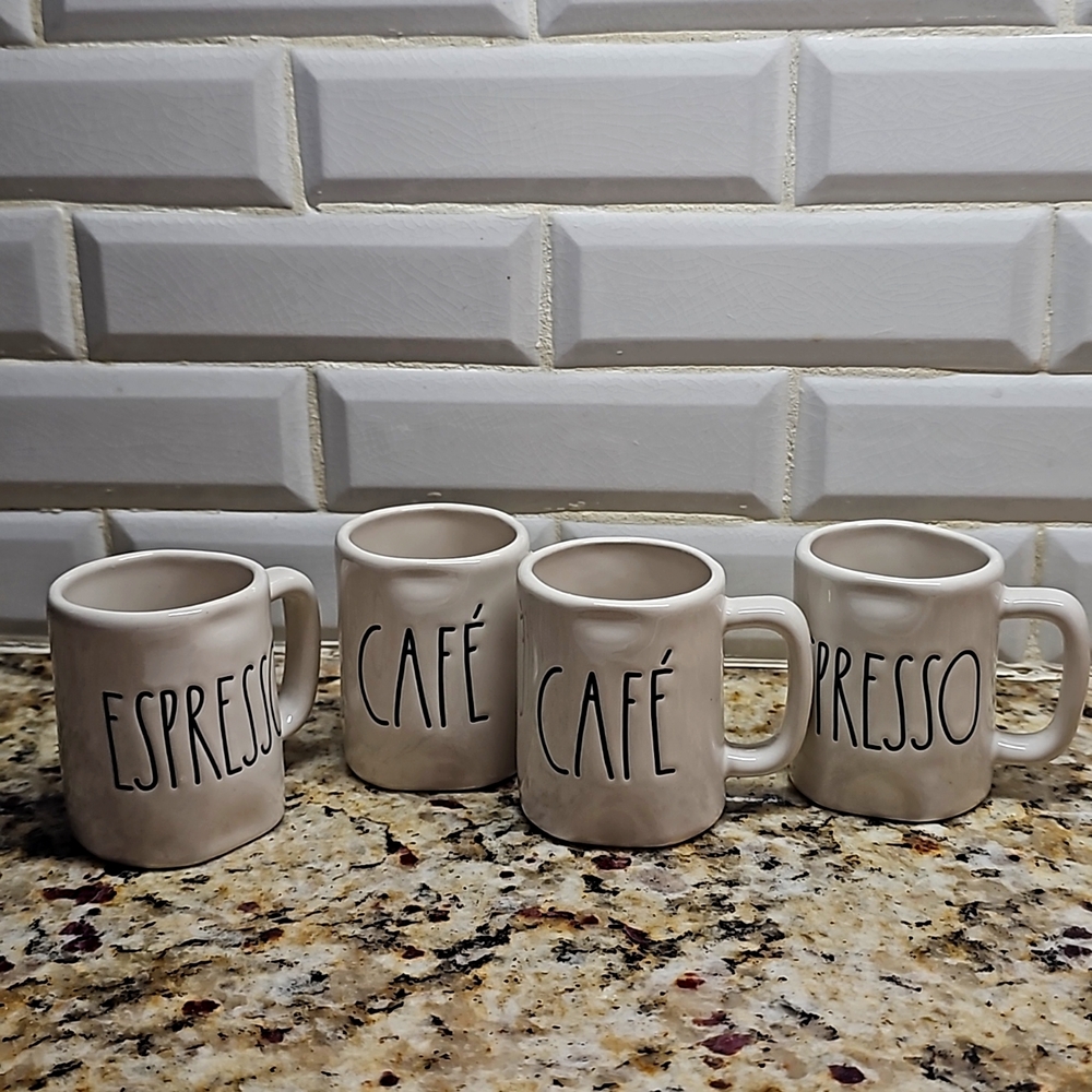 Rae Dunn Espresso/ Cafe mini mugs